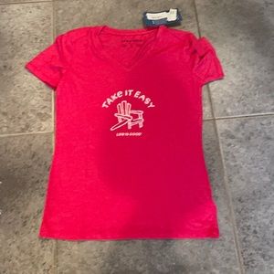 Life is good take is easy Adirondack cool tee